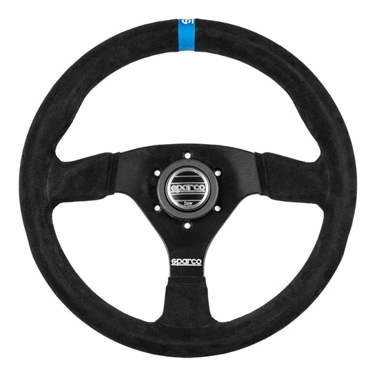 Sparco Steering Wheel 383 Suede Black w/ Logo